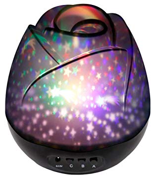 Starry Night Light, Star Light Rotating Projector with Sliver Cover,Relaxing Mood Light with 8 Lighting Mode for Baby Nursery Bedroom Gift for Her Romantic